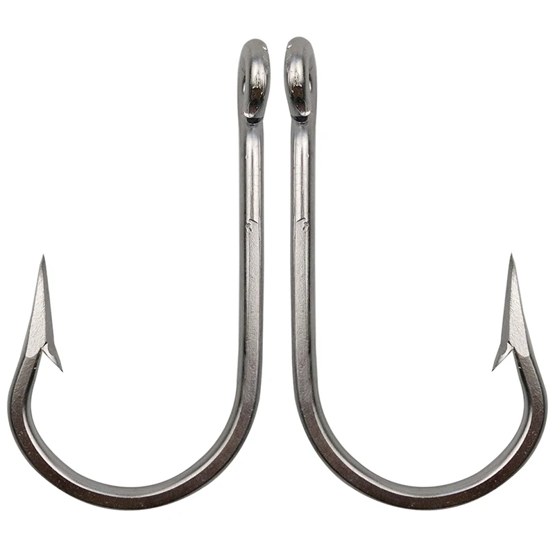 Hyaena 10pcs/lot 7732 Size 4/0-10/0 Strong Stainless Steel Fishing Hook Big Game Fishing Accessories Seafishing Hook