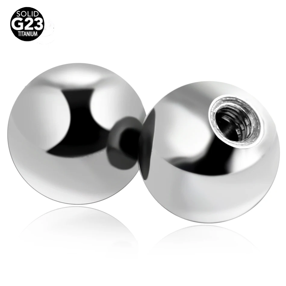 

50pcs/lot 16G 14G Titanium Screw Balls Accessories Body Jewelry Rings Lip Nipple Pircings Eyebrow Piercings Stretcher Rings