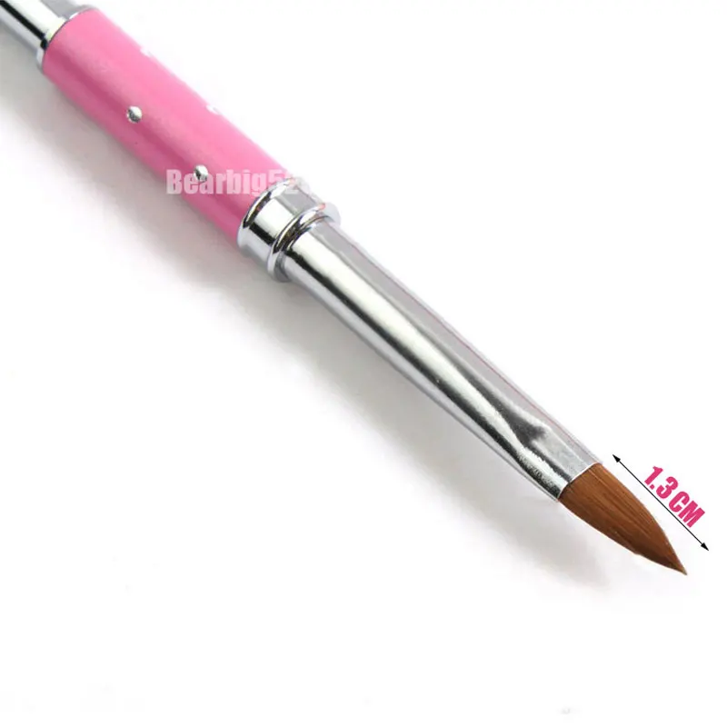 1PCS Nail Art Kolinsky Sable Acrylic Brush Pen UV Gel Polish DIY Painting Drawing Carving Pen Manicure Tools No,2 4 6 8 10