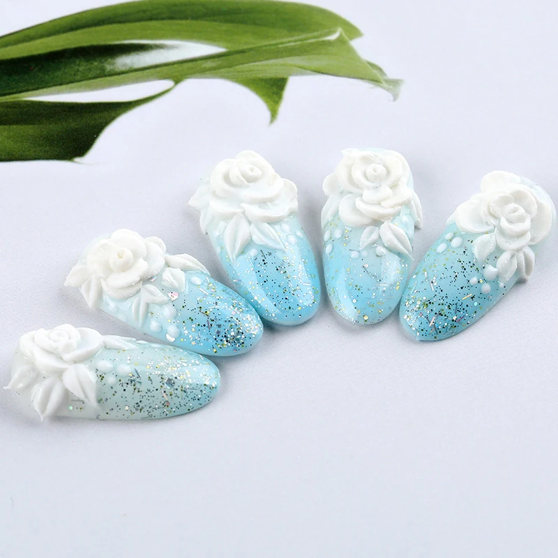 ROSALIND Nail Carving proszek akrylowy 10g jasny biały różowy kolor przedłużenie paznokci poli projekt dla Manicure Builder rzeźba w proszku