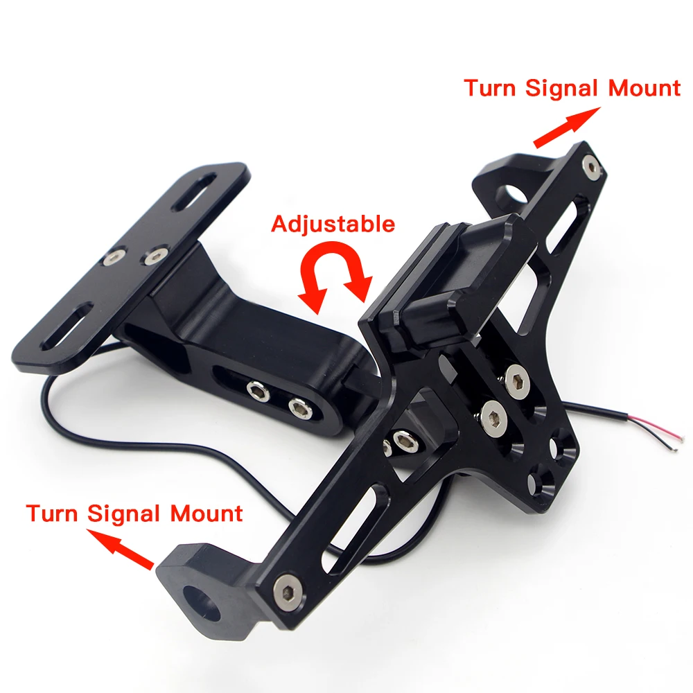 Soporte de matrícula LED para motocicleta, accesorios CNC para honda cbr vtr 1000f Forza shadow vt 750 vtx cbr 900 rr pcx