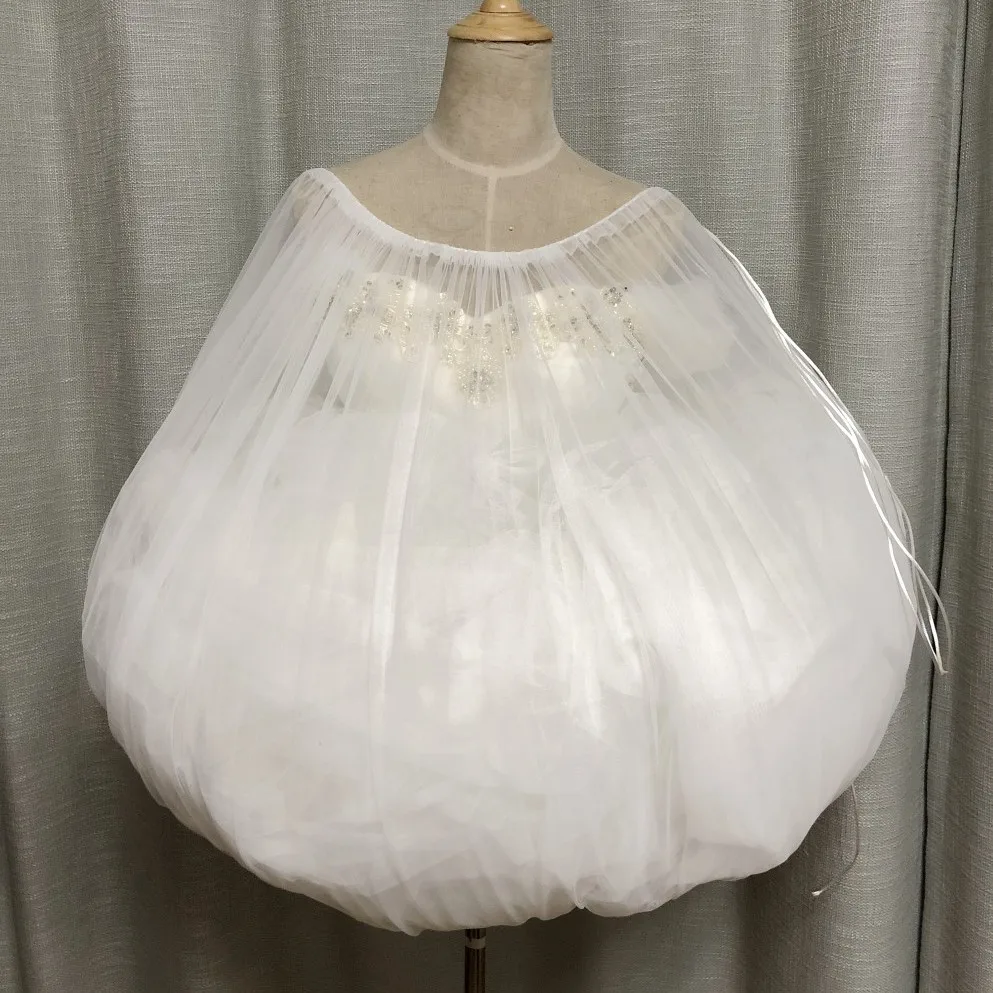 Vestido de novia de color negro, enagua, con falda antideslizante, ideal para el baño, 2018