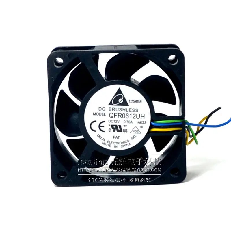 

Original QFR0612UH 6025 12V 0.70A 6CM 4-wire PWM temperature control large air volume violent fan