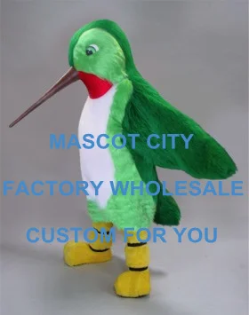 

Green Hummingbird Hummer Mascot Costume Adult Size Birds Mascotte Mascota Outfit Suit Party Carnival Cosply Costumes SW559