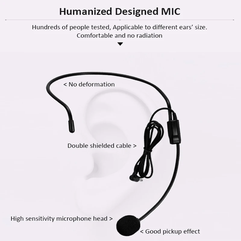 مكبر صوت صغير محمول من SHIDU مكبر صوت صغير مع ميكروفون قابل لإعادة الشحن مكبر صوت فائق الخفة للمعلمين 308