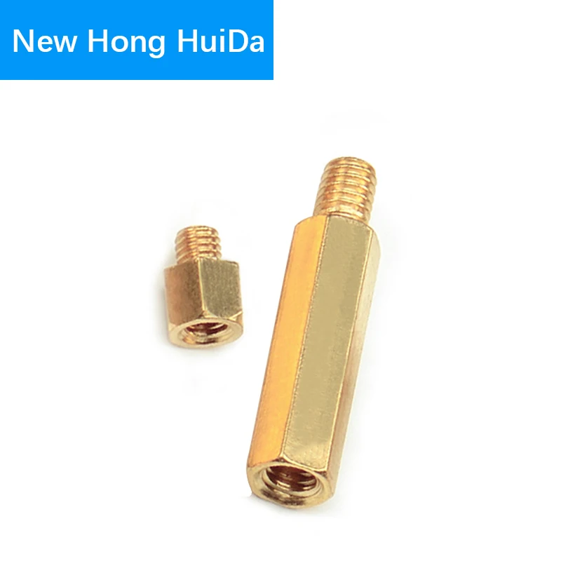 M3 Hex Brass Male Female Standoff Stud Board Pillar Mount Hexagon PCB Motherboard Spacer Bolt Screw Thread M3xL+3/4/5/6/8mm