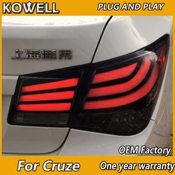 KOWELL Car Styling  for Chevrolet Cruze 2009-15 Tail Lights 5-Series Design Cruze LED Tail Light Rear Lamp DRL+Brake+Park+Signal