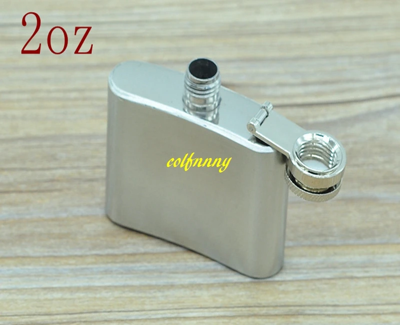 

50pcs/lot Fast shipping 2oz Mini Stainless Steel Hip Flask 2 oz flask Can customize logo