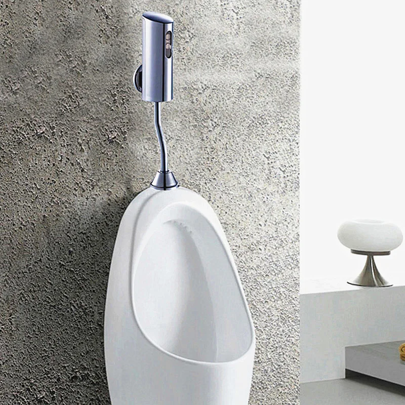 Infrared Sensor Urinal Flusher Automatic Induction Sensor Urinals Toilet Wall Mounted Back Spud Into Water Urinal Flush Valve