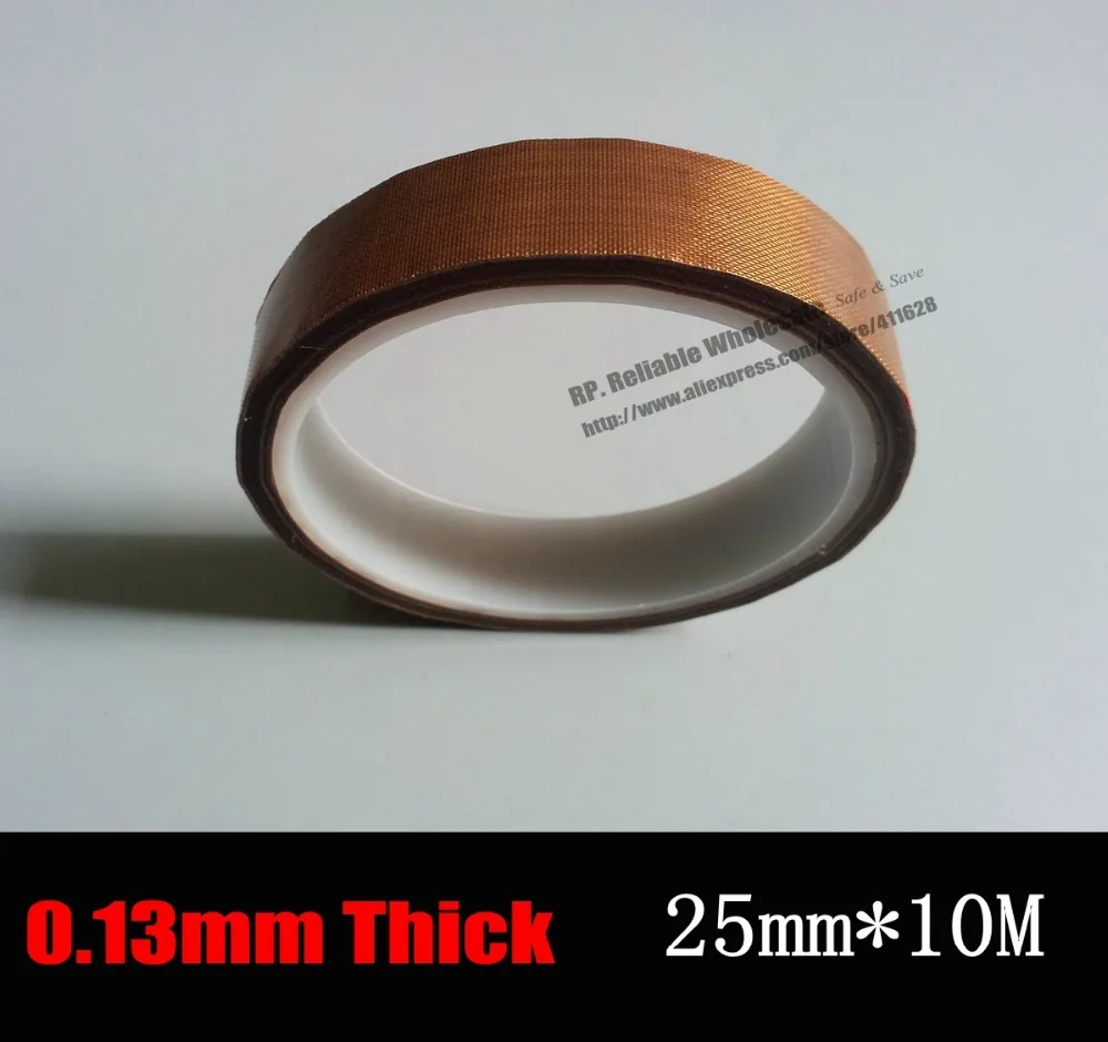 (25mm*10 meters *0.13mm) PTFE Fiberglass Adhesive Tape High Temperature Insulation Resistance, Hot Seal