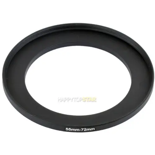 Adaptador de anel para filtro de lente, 2 peças de 55mm a 72mm, 55-72