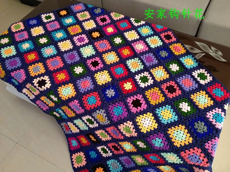 2015 new arrival Janpan style cotton crochet lace blanket with flowers for home decor crochet throw blanket soft blanket kids