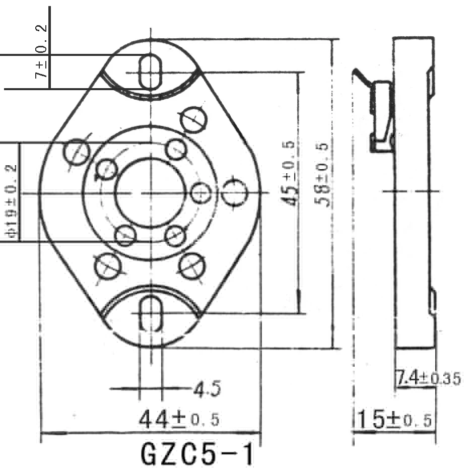 Wholesale and retail 8pcs 5pin Chassis Ceramic vacuum tube socket Silver Base For 807 FU7 27 46 47 37 free shipping