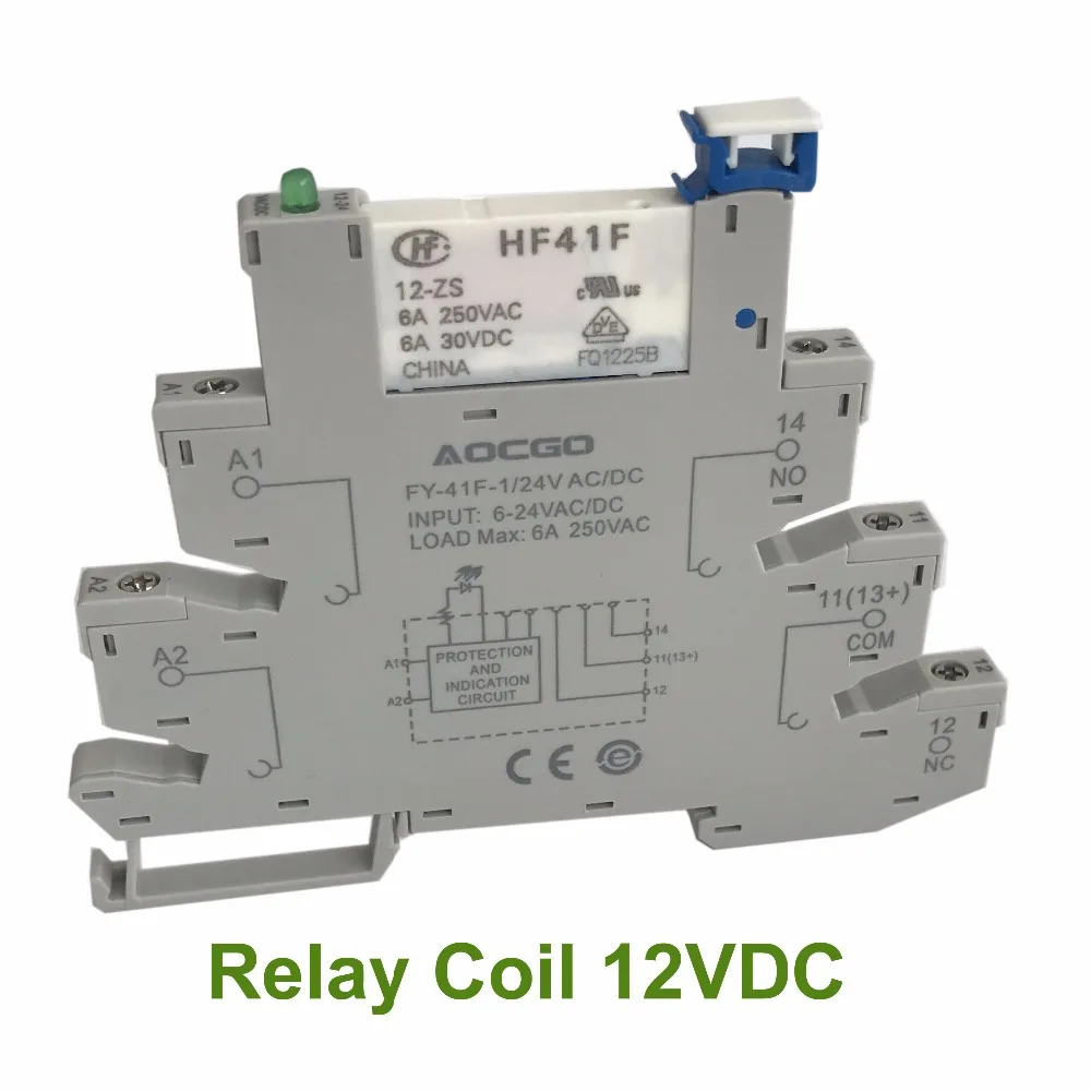 Slim Relay Mount On Screw Socket with LED and Protection Circuit 12VDC/AC