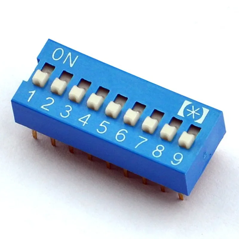 

( 100pcs/lot )9 Way DIP Switch, 9 Position 18 pin PCB Mountable.