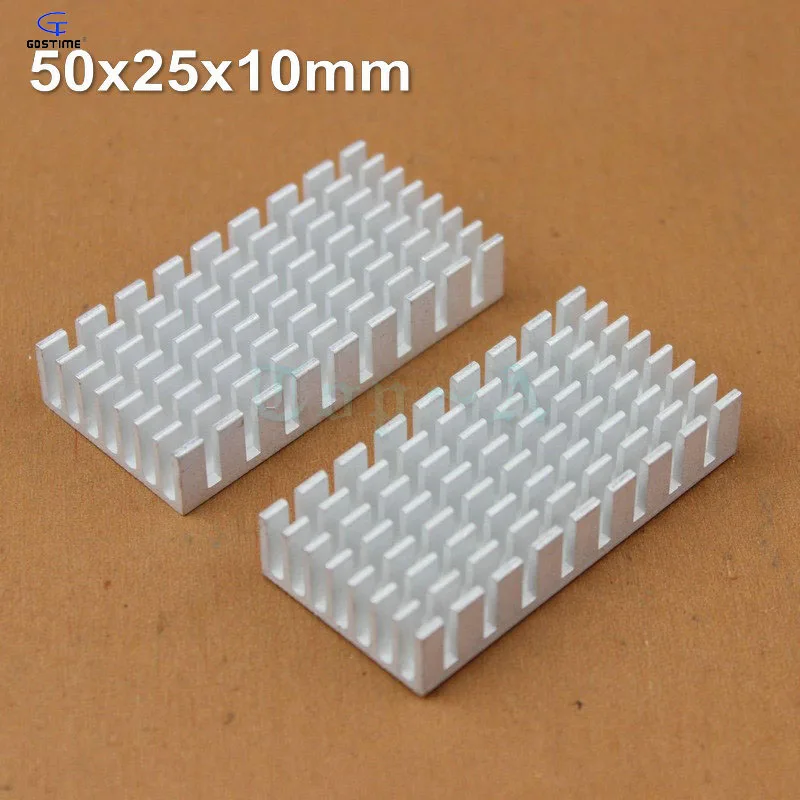 

Gdstime 30 pcs 50mm x 25mm x 10mm Heatsink Good Quality Heat Sink With 3M Tape for PCB Device LM2596 2577 2587 50x25x10mm