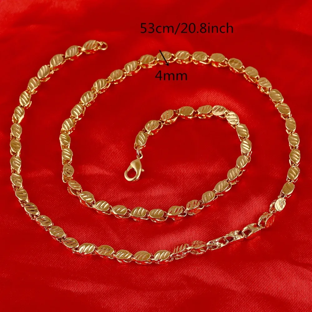 Thick Chain Length 53cm Width 4mm Ethiopian Necklace Gold Color African Eritrea Chunky Necklace