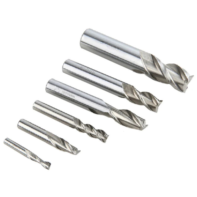 Cnc tool 3 flutes blade diameter 2-10mm router bit vertical milling cutter HSS-Al carbide end mill engraving bits 10pcs/set