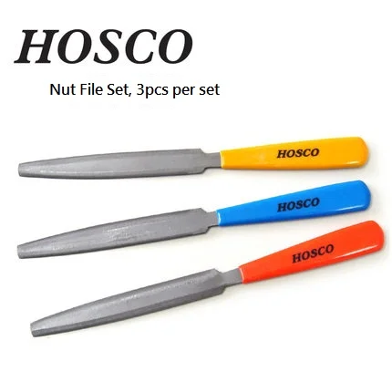 Hosco Professional Luthier Tools - Nut File Set for Acoustic/Bass/Electric/Classical Guitar