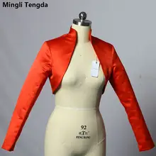 Bridal Satin Jacket with Long Sleeves #4