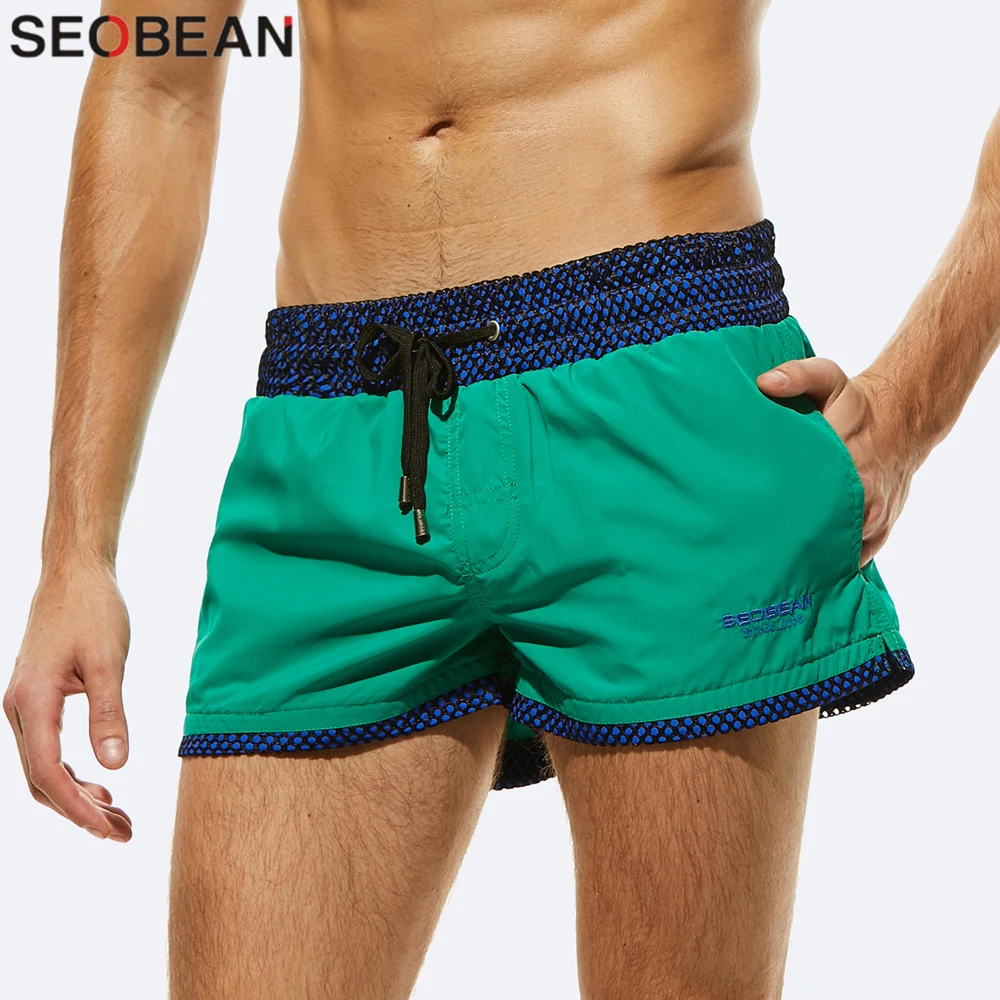 Calções de praia de bain shorts de praia bermuda sexy sólido náilon shorts masculinos curtos