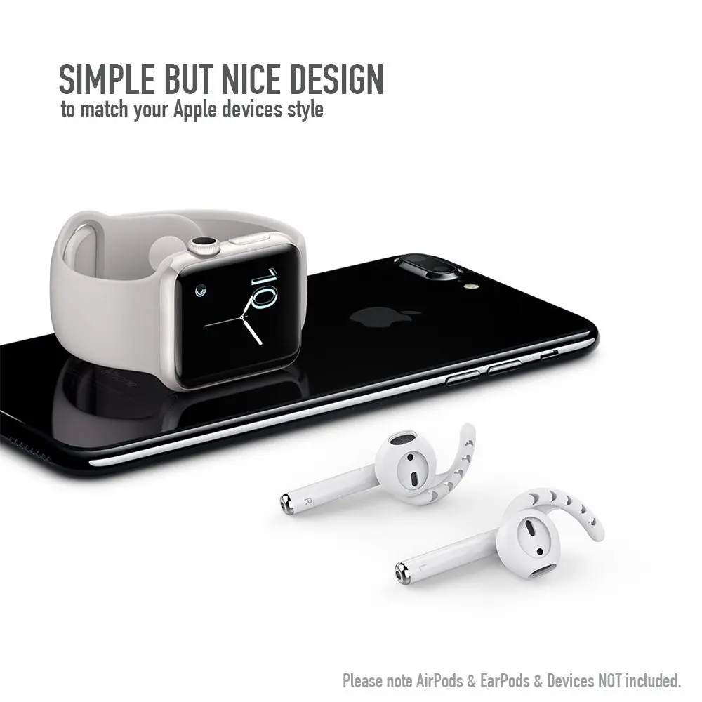 Di ricambio In Silicone Morbido Antiscivolo Copertura Dell'orecchio Gancio Auricolari Consigli Auricolare Custodia In Silicone per EarPods 3 Pairs