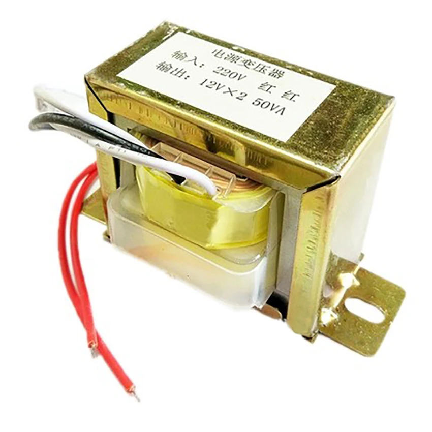 EI66 50W 220V -12V transformer input voltage 220V 50Hz output 50VA double 12V power transformer