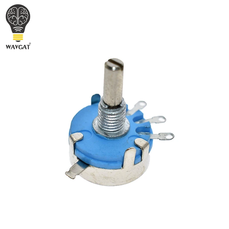 WH5-1A Carbon Potentiometer 1K 2K 10K 47K 4K7 470R 100K 470K 220K 1K5 22K 1M ohm 3-Terminals Round Shaft Rotary Taper WH5