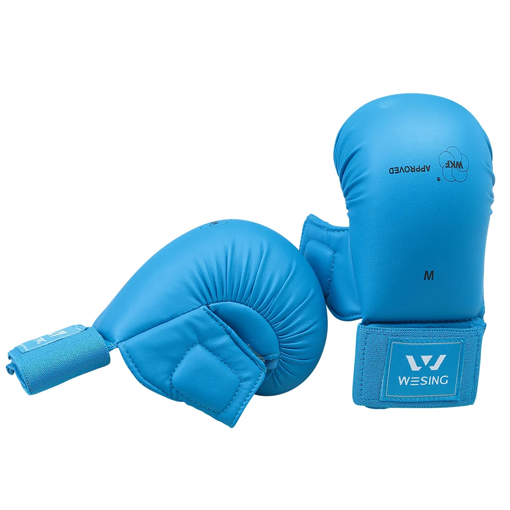 Wesing WKF karate gloves karate mitts for competition blue and red