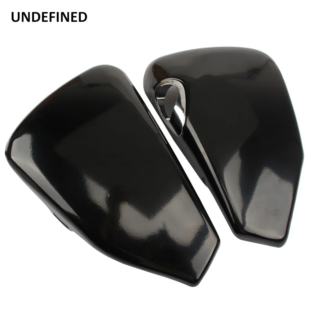 

Black Motorcycle Left Right Side Battery Cover Fairing Gas Tank Guard For Harley Sportster XL 883 1200 72 48 Super Low 2014-2018