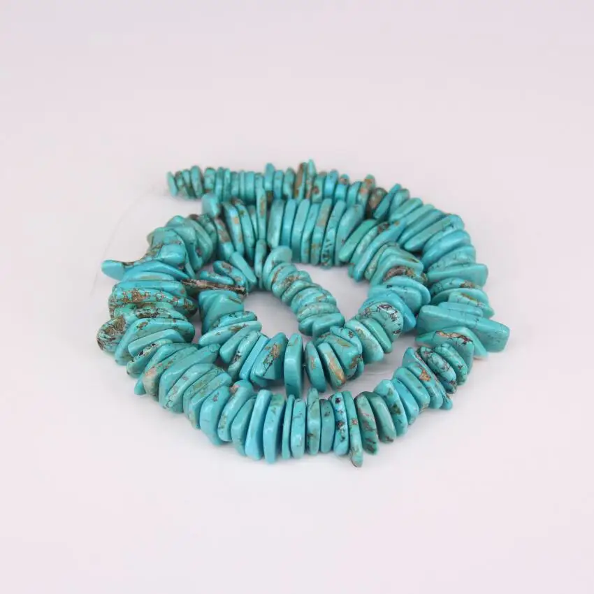 Approx 130pcs/strand,Freeform Spacer Heishi Light Blue Magnesite Beads Charm,Natural Howlite Slab Disc Beads