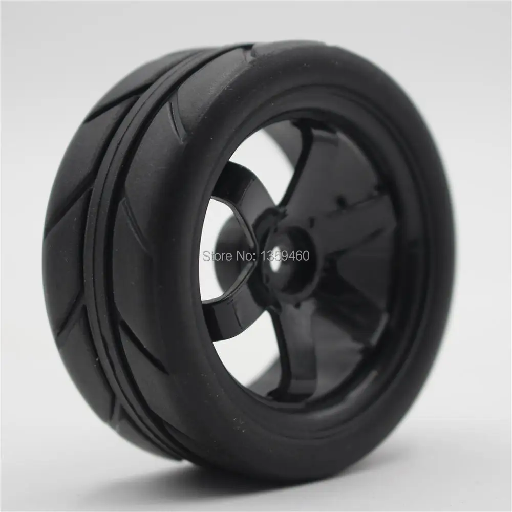 4 adet 1/10 RC yumuşak kauçuk Touring lastiği lastik jant W6SNK (siyah) 3/6/9mm ofset 1:10 Touring araba 10005 + 21003