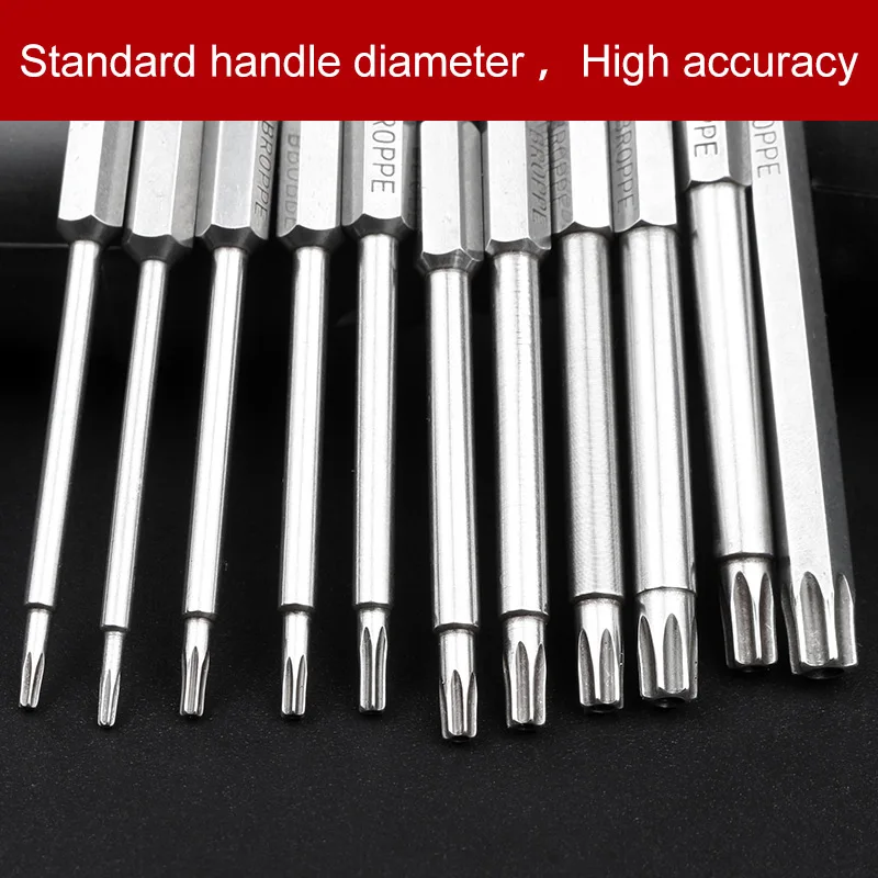 HOEN High Quality 11pcs 75mm S2 Steel Hex Torx Head Drill Screwdriver Set Bits Hand Tools Screw Driver Screwdrivers Kit Magnetic