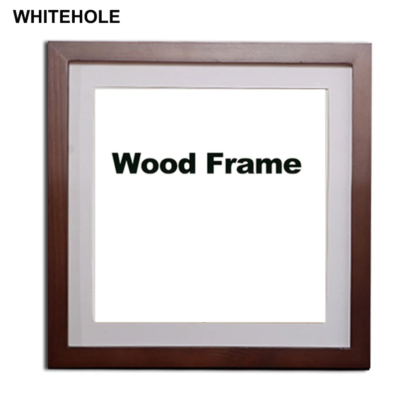 Wooden Photo Frame Classic Square Desktop Poster Picture Frame For Hung On The Wall Pleixglass Inside Home Decor