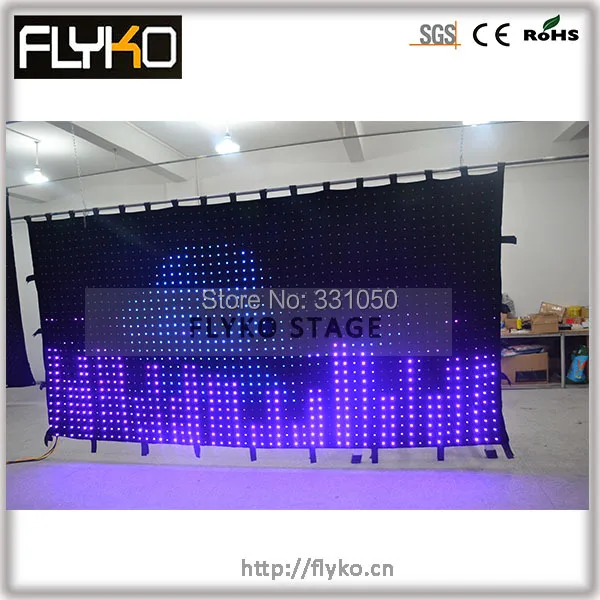 P7CM  2x4m China cheapest led star cloth curtain,led curtain wall