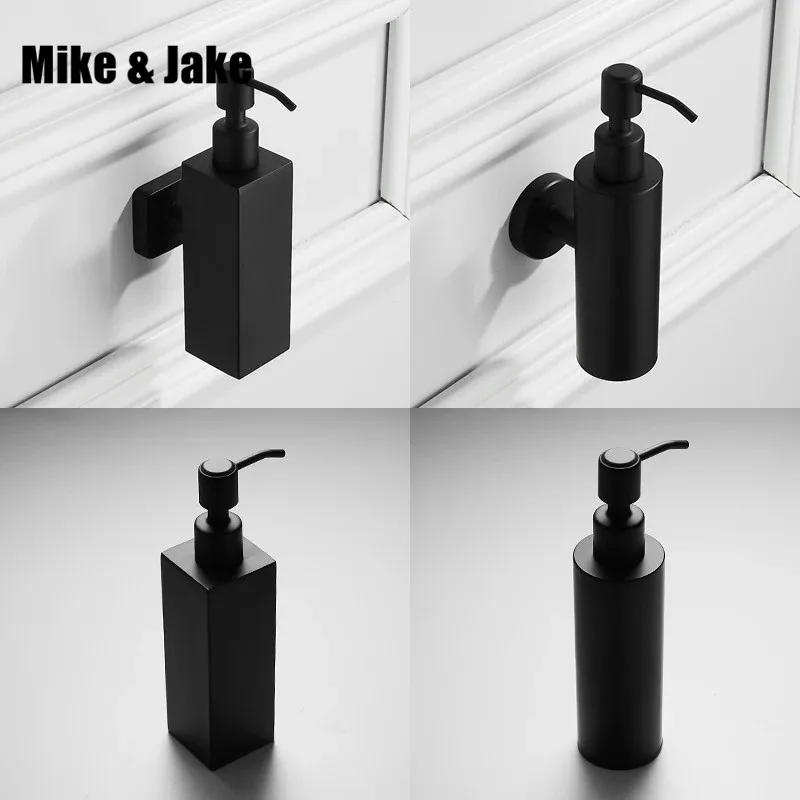 

wall black soap dispenser stainless steel 304 soap box 304 shower gel and hair conditioner shampoo dispenser bathroom shelf