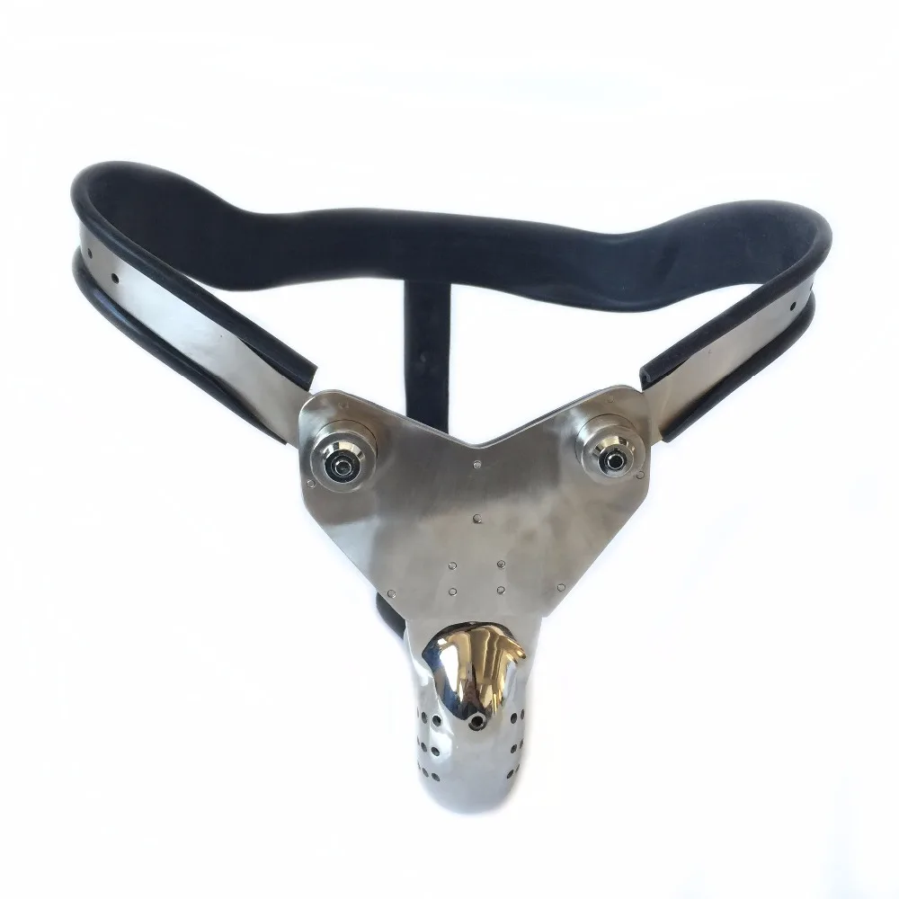 Male chastity device stainless steel chastity belt male Newest design bdsm bondage Removable cock cage with key sex toys for man