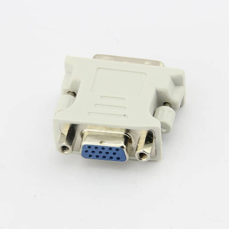 DVI-I 24 + 5 Male к HD 15 Pin VGA SVGA Female видеокарта монитор ЖК-конвертер адаптер