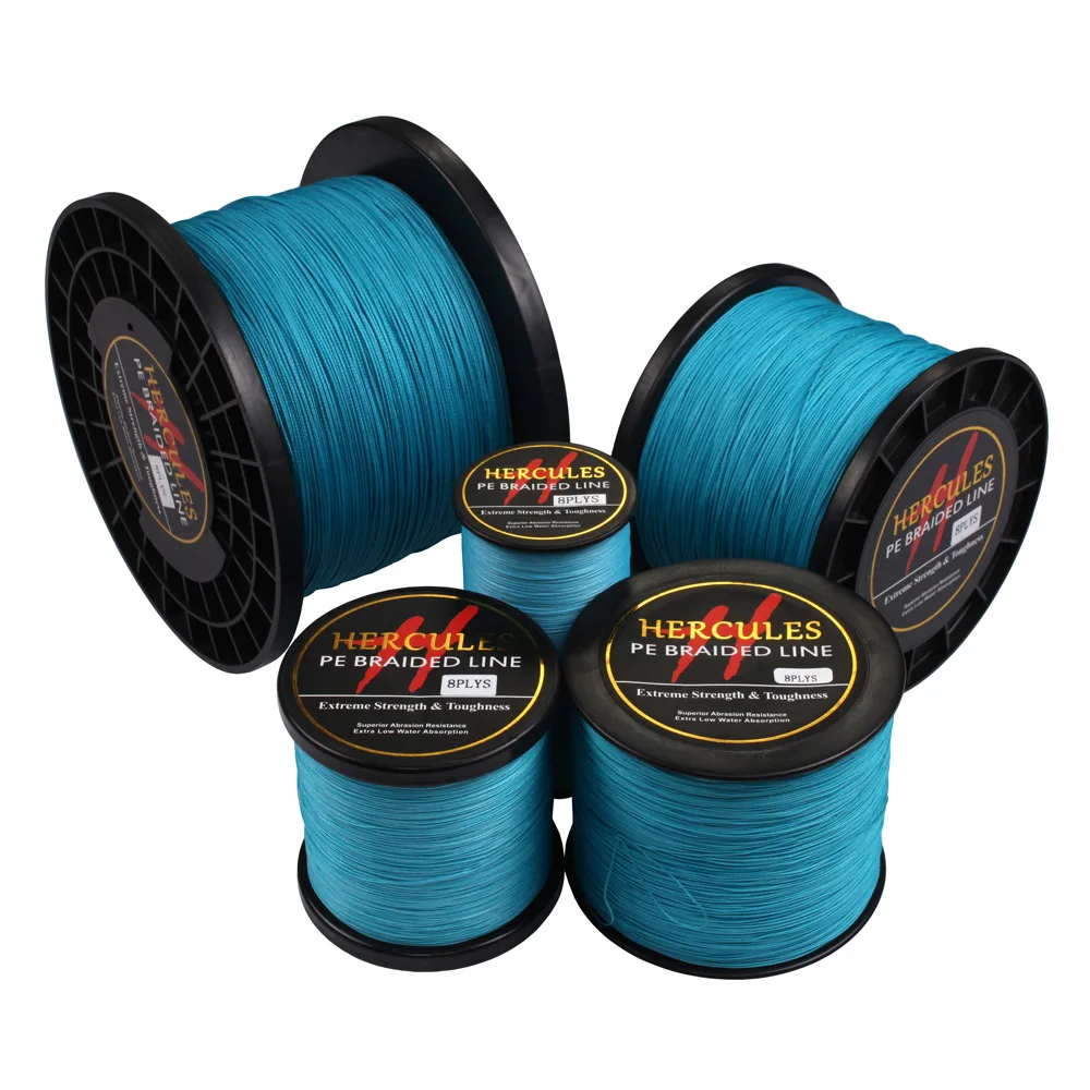 Hercules 8 Strands 1000M PE Braided Fishing Line tresse peche Saltwater Fishing Weave Superior Extreme Super Strong 10LB-300LB