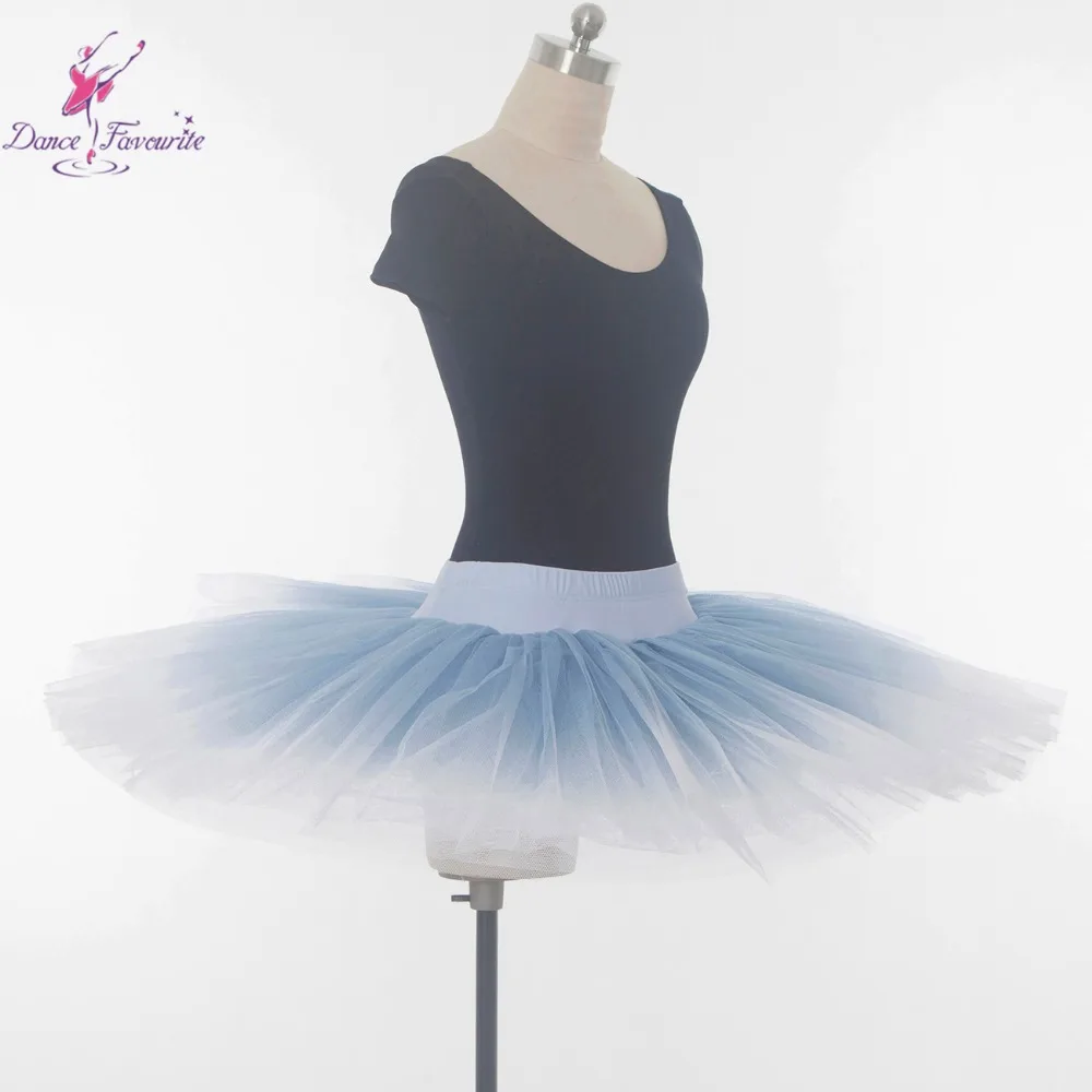 Repetitie/Praktijk Professionele Tutu Stijve Tule Half Ballet Tutu Vrouwen Dance Tutu Blauw Fading Kleur Prefesstional Half Tutu