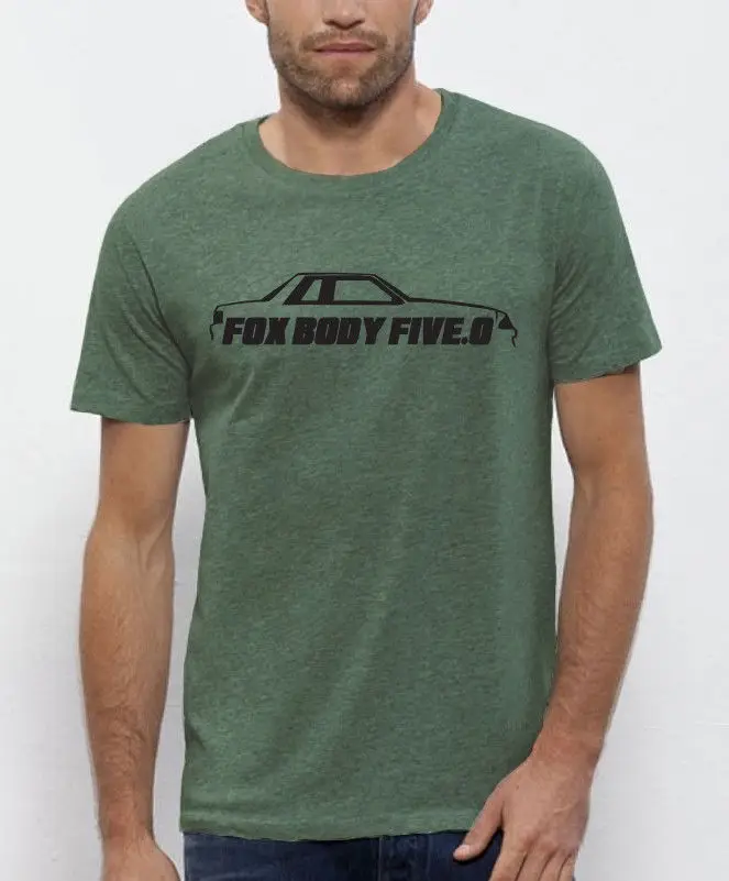 Men 2019 T-Shirt Classic American Car Fans Mustang Foxbody 5.0L T-SHIRT COUPE HATCHBACK Shelby notch LX GT cobra v8 Casual Men
