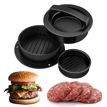 Presse à hamburger de qualité alimentaire ABS, forme ronde, viande de bœuf, grill, galette, moule, outil de cuisine