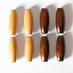 30/50pcs 22.5mm Olive Shape Natural Wood Beads Coffee/Black Handmade Oval Puzzle Prayer Wooden Beads DIY Jewelry Accessories