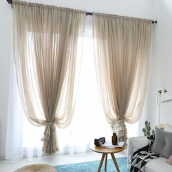 300cm Height Custom Made Curtain Living Room Window Finished Tulle Sheer Voile Curtains For Bedroom Rideaux Voilage Drapes