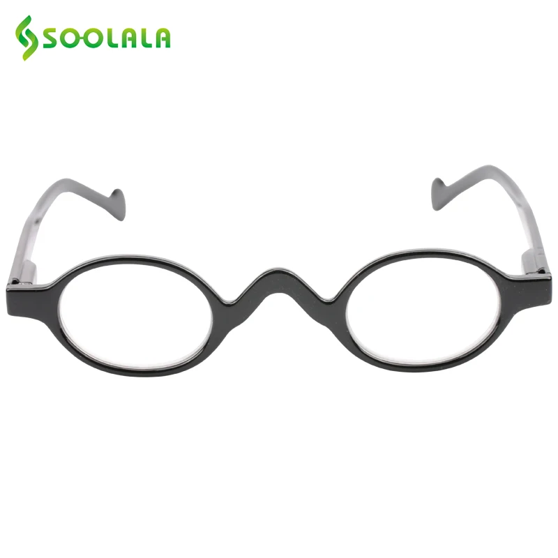 

SOOLALA Small Round Reading Glasses For Men Women Plastic Presbyopic Reading Glasses 1.0 1.25 1.5 1.75 2.0 2.25 2.5 2.75 3.5 4.0