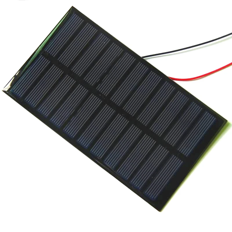 BUHESHUI Polycrystalline 1.6W 5.5V Solar Cell Module with Wire DIY Solar Panel System Charger for 3.7V Battery 150*86MM