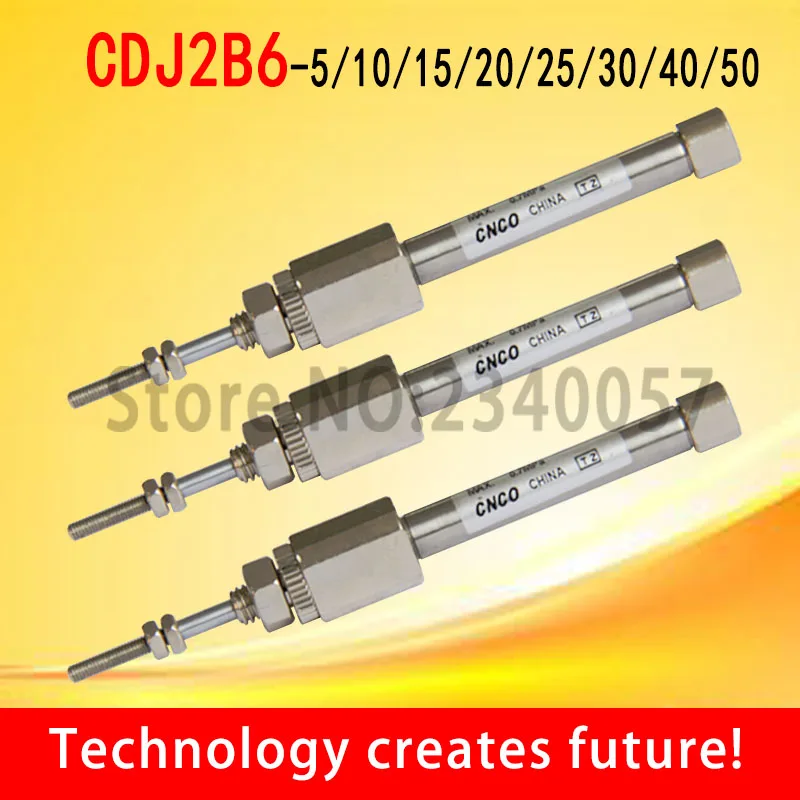 CDJ2B6 * 5 neumático de doble acción de una sola acción SMC, Mini cilindro de aire, diámetro de 6mm, carrera 5/10/15/20/25mm, CDJ2B6-5/10/15/20/25