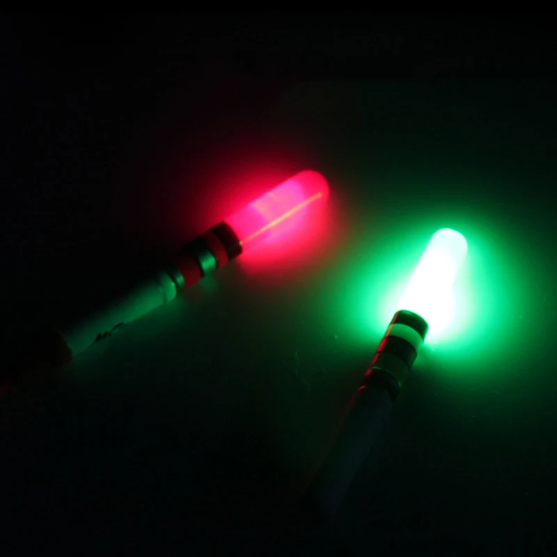 10Pcs Light Sticks Green / Red Work with CR322 CR425 Battery Operated LED Luminous Float Night Fishing Tackle B276