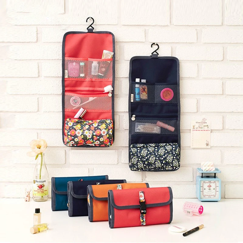 2022 NEW Arrival Make Up Cosmetic Bag Case Women Makeup Bag Hanging Toiletries Travel Kit Jewelry Organizer Cosmetic Case 64062