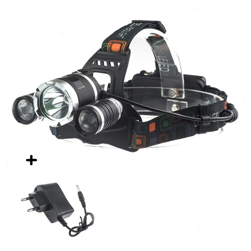 18650 Battery Hunting Fishing Light USB Power 3 LED Headlight Headlamp 2400 lumen XML-T6 3.7v Rechargeable Head Lamp Torch